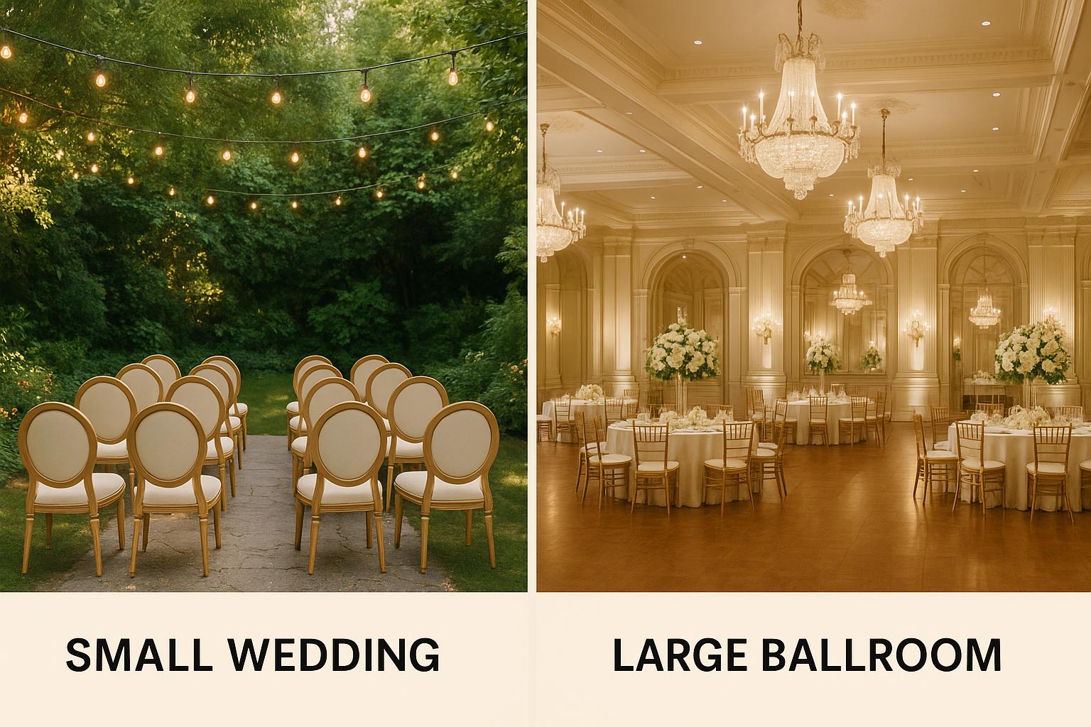 Small Wedding Venues vs Large Ballrooms: Guide