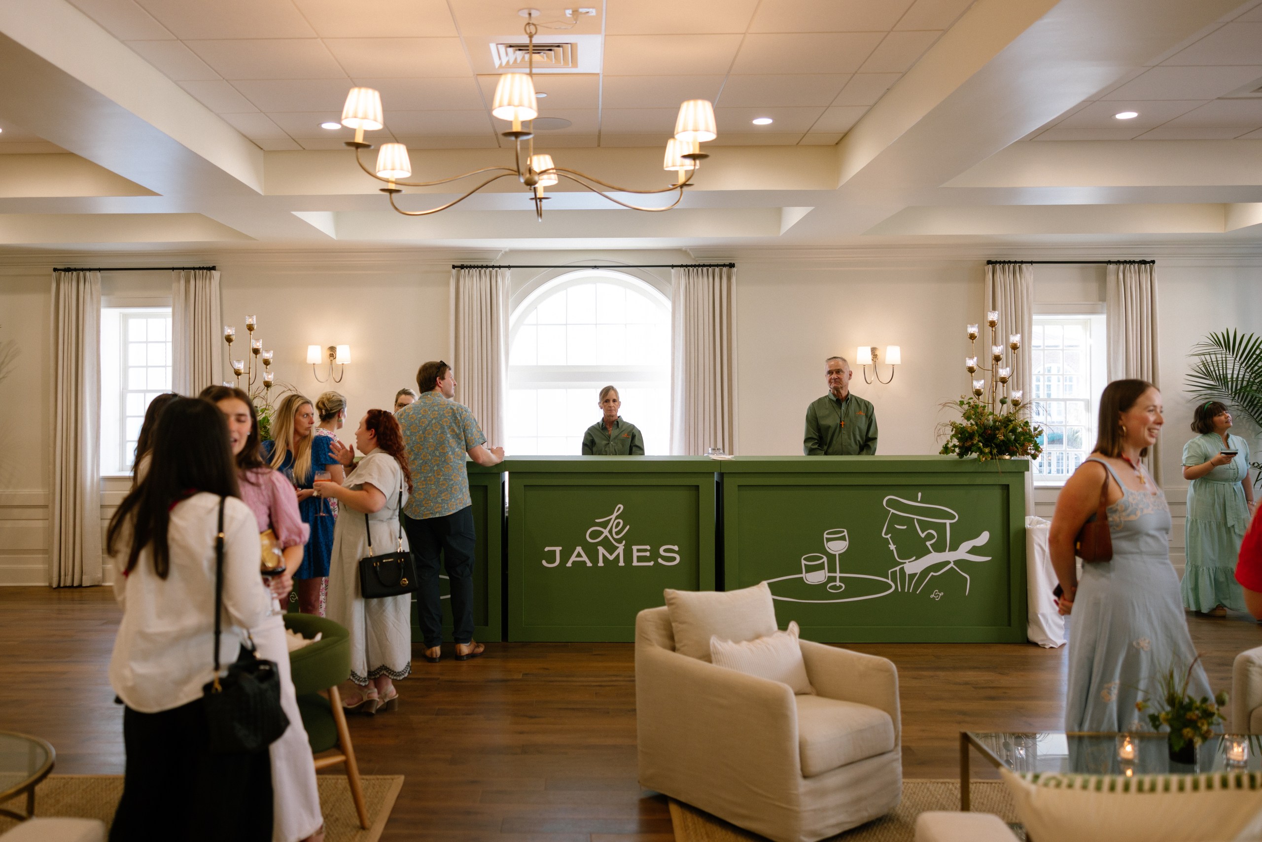 Le James event venue's bar for weddings or galas